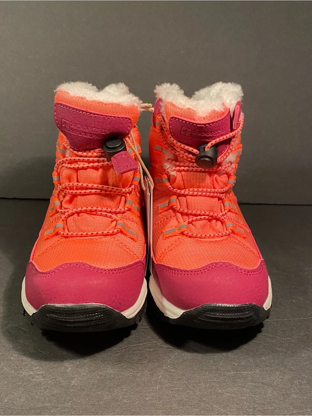 NWT Mountain Warehouse Comet Kids Size 12 Waterproof Snow Boots Coral/Magenta